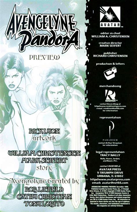 Read Online Avengelyne Pandora Comic Issue 0