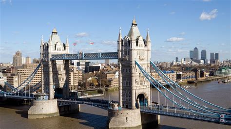 Download Wallpaper 1920x1080 River London Bridge Day Top View Full