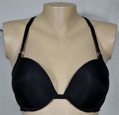 Victorias Secret Black Push Up Underwire Multiway Bra 36c Soft Padded
