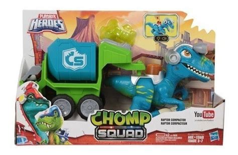 Chomp Squad Raptor Compactor Playskool Heroes Hasbro Envío Gratis