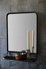 Photos of Black Framed Mirror With Shelf