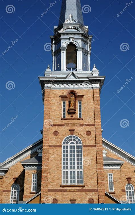 Quebec The Historical Church Of Tracadieche Carleton Stock Image