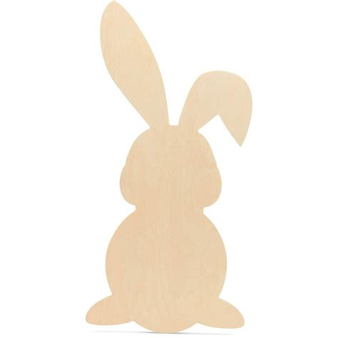 Large Wooden Bunny Cutout 12 Inch X 6 Inch Pack Of 50 Unfinished Wood