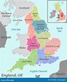 Mapa De Inglaterra Con Los Distritos Ilustración del Vector ...