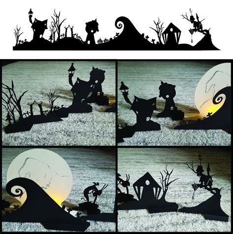 Christmas Nightmare Halloween Town Diy Stand Up Paper Etsy Canada