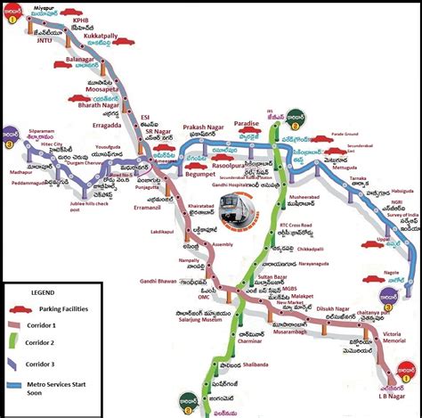Hyderabad Metro Rail Route Map Timings Ticket Price Fares HMRL