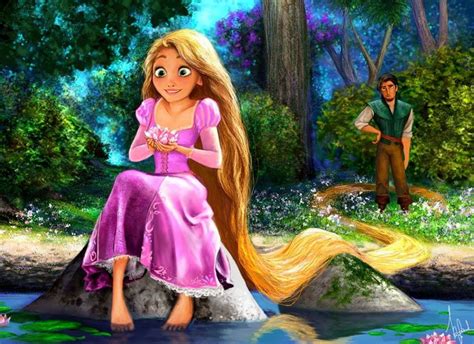Tangleds Rapunzel And Flynn Rider Cartoon Illustration Via