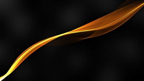 Orange Light Wallpaper Abstract Shapes Black Background Digital Art