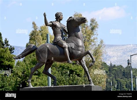 Statue Of Alexander The Great In Athens Greece Stock Photo Alamy