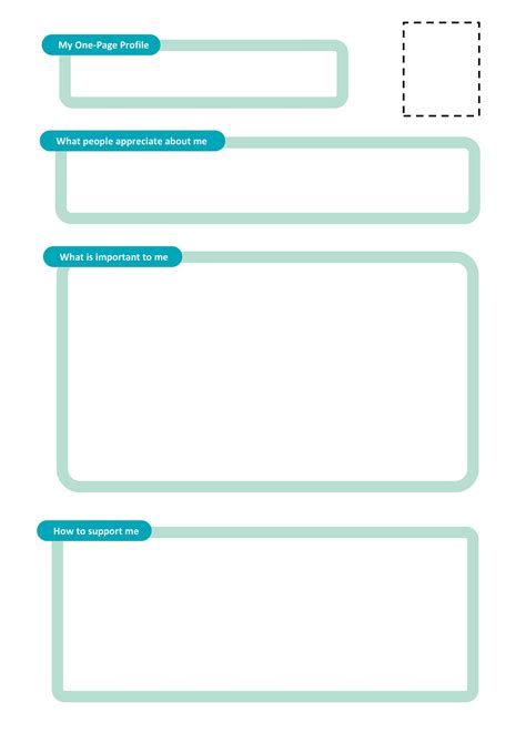 One Page Profile Templates