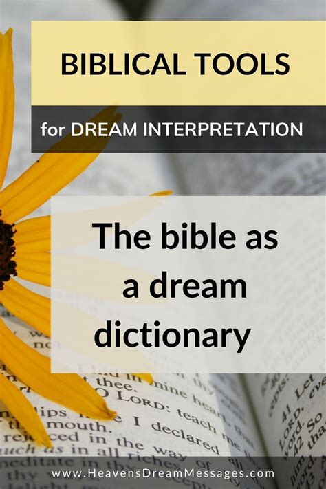 The Bible As A Dream Dictionary Dream Dictionary Dream