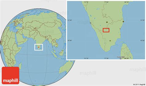 Savanna Style Location Map Of Bhavāni