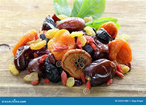 Assorted Dried Fruits Stock Photo Image Of Health Heap 53531980
