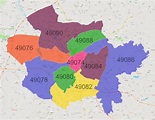 Osnabrück Postleitzahlen Karte - AtlasBig.com