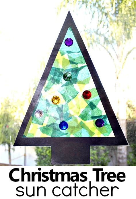 Christmas Tree Sun Catcher Holiday Craft Fantastic Fun And Learning