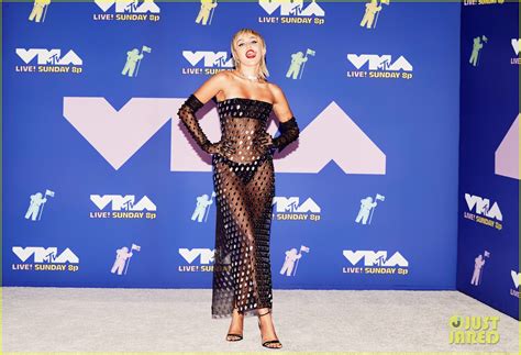 Miley Cyrus Wears Completely Sheer Dress For Vmas Red Carpet Photo Mtv