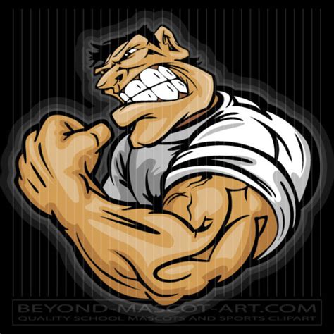 Man Flexing Cartoon Cartoon Vector Strong Man Image