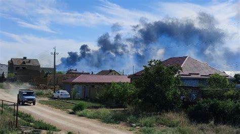 One Killed As Blasts Rock Russia Base In Crimea Kyiv Not Taking