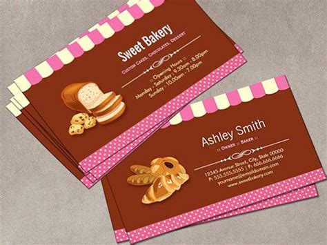 So you come on right place for unique bakery business cards. Sweet Bakery Shop Business Card Template | Bakery Business ...