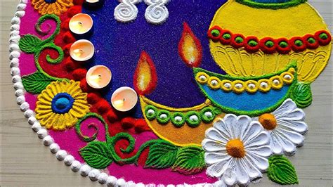 1386 Diwali Special Rangoli Navratri Rangoli Designs Satisfying