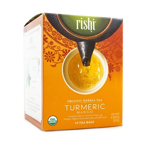 Rishi Tea Turmeric Mango Tea Bags 15 Ct Walmart Com Walmart Com