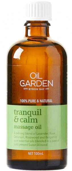 Oil Garden Tranquil And Calm Pure Body And Massage Oil Blend 100ml