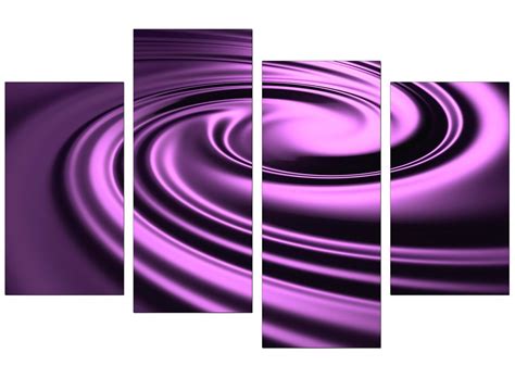 Large Purple Abstract Canvas Wall Art Pictures 130cm Xl Set Print 4058
