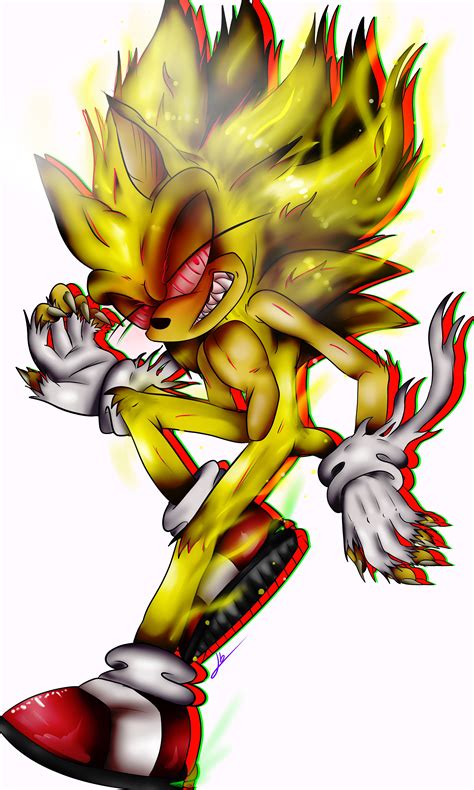 Fleetway Super Sonic Fan Art Customoffwhitevans