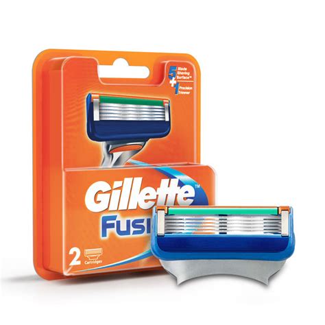buy gillette fusion manual shaving razor blades cartridge 2s pack online purplle