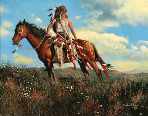 One With The Land By Richard Luce ~ Native American On Horseback