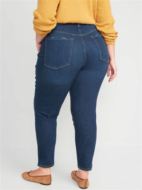 Curvy High Waisted OG Straight Ripped Ankle Jeans For Women Old Navy