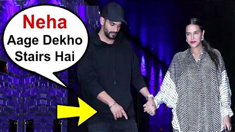 angad bedi saves pregnant wife neha dhupia from falling down the stairs in public youtube
