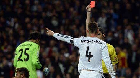Sergio Ramos 26 Real Madrid Red Cards After Sending Off Against