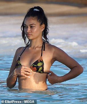 Shanina Shaik Sizzles In A G String At The Beach After Devon Windsor S Wedding In St Barts