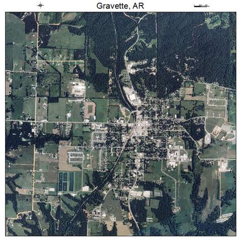 Aerial Photography Map Of Gravette Ar Arkansas