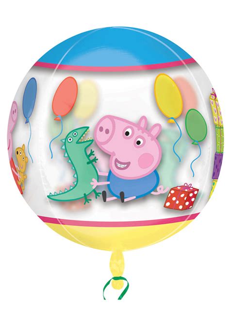 Inflated Peppa Pig Party Orbz Helium Balloon