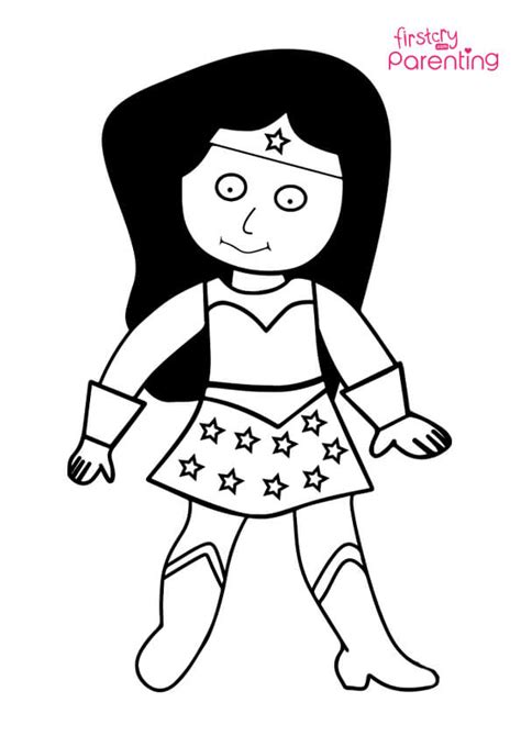 Easy Printable Wonder Woman Coloring Pages For Kids