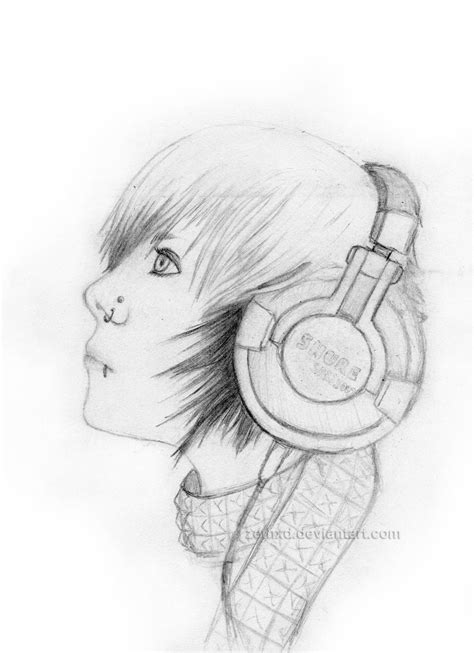 Girl Headphones Music By Zethxd On Deviantart