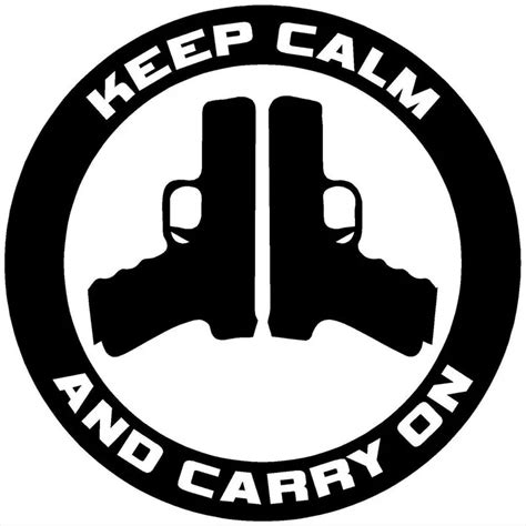Buy 127cm127cm Keep Calm And Carry On Gun Control Decal Car Stickers
