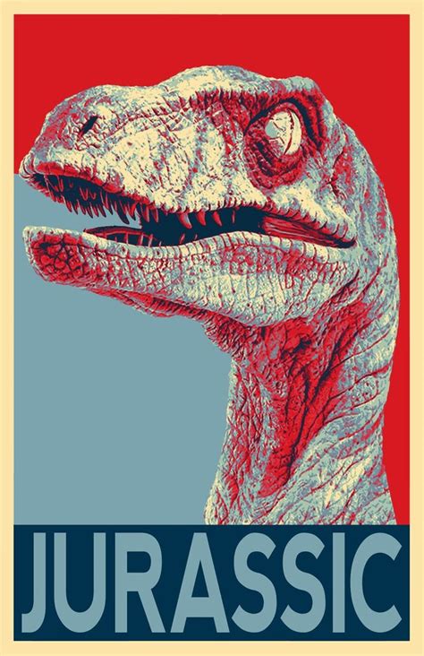 Jurassic Park Raptor Illustration Velociraptor Dinosaur Pop Image 1 Jurassic Park Hope Poster