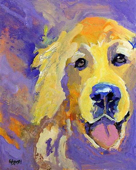 Abstract Dog Art Golden Retriever Art Dog Print Art Dog Paintings