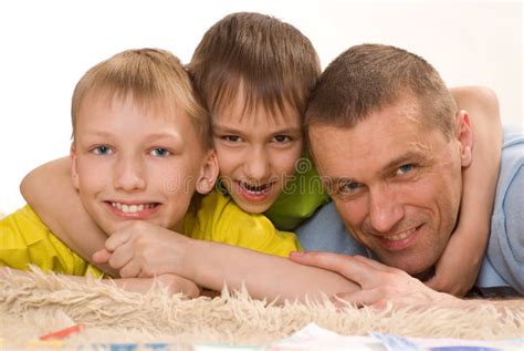 Father With His Sons Stock Photo Image Of Isolated Friendship 14512018