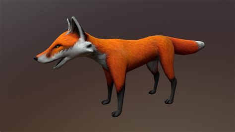 Fox 3d Model By Polynudj Fcbe1b8 Sketchfab