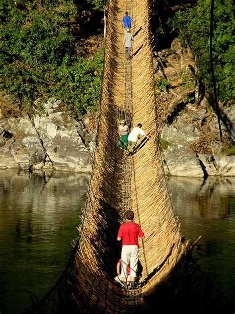 Mother Nature Bamboo Bridge In Arunachal Pradesh