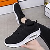 Fly Woven Black Rubber Shoes For Women Wedge Sneakers Fashion Casual ...