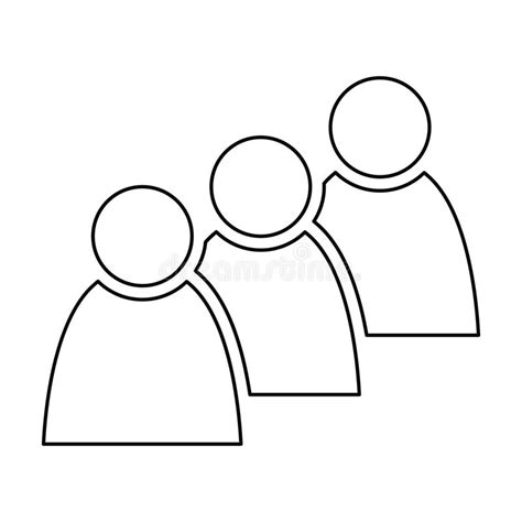 3 People Icon Group Of Persons Simplified Human Pictogram Modern Simple Flat Vector Icon