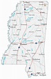 Mississippi State Map - Places and Landmarks - GIS Geography