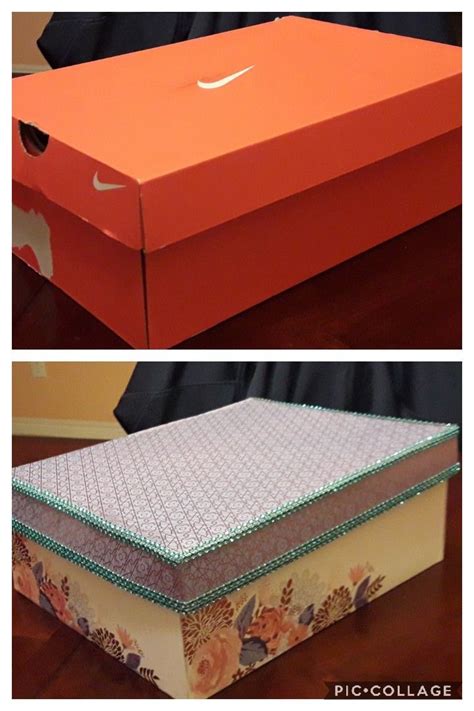 Shoe Box Makeover Shoe Box Diy Shoe Box Crafts Diy Box