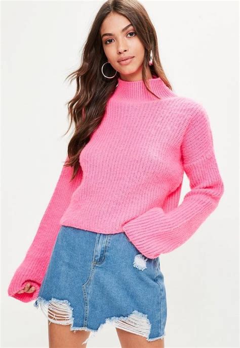 Pin By Stacy ️ Bianca Blacy On Clothing Hot Pink Sweaters Sweaters