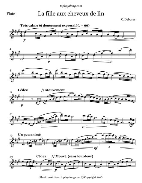 debussy la fille aux cheveux de lin classical sheet music sheet music violin sheet music
